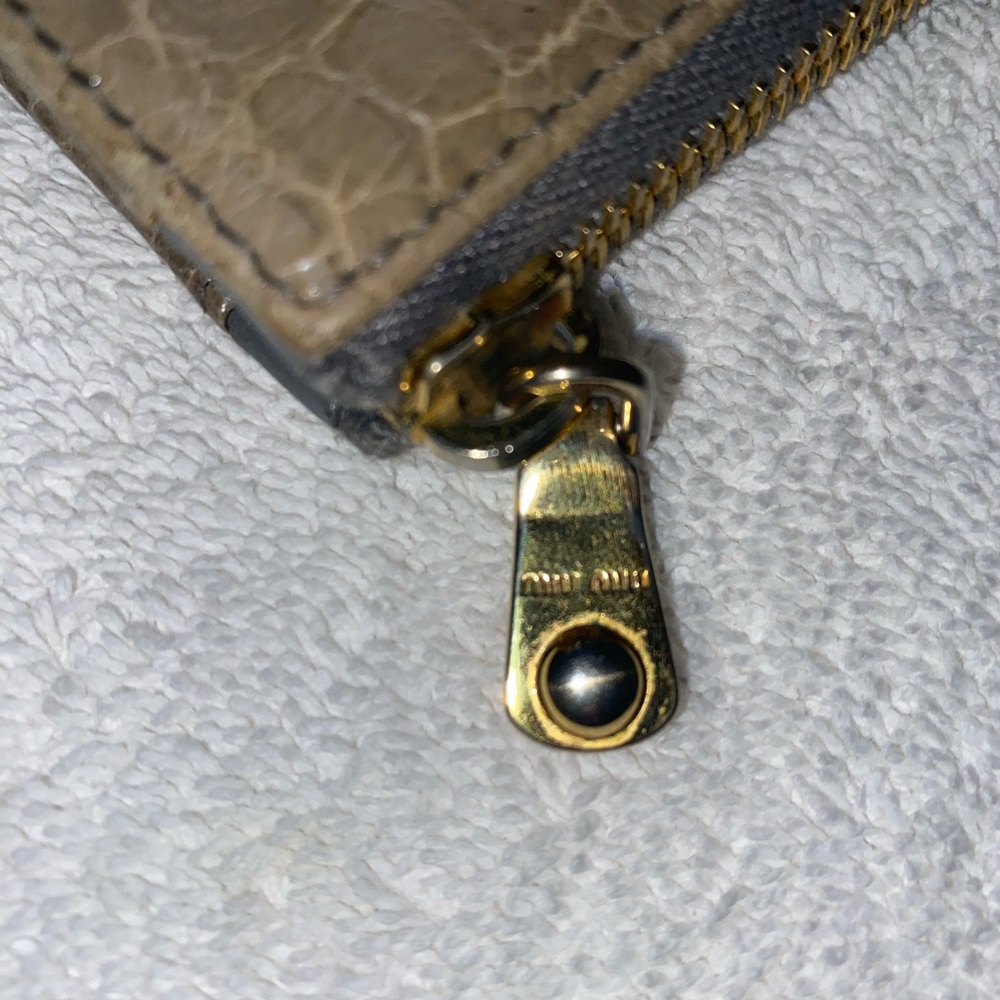 Authentic Miu Miu Long Zippy Crocodile Embossed W… - image 3